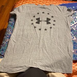 Gray freedom tee under armour